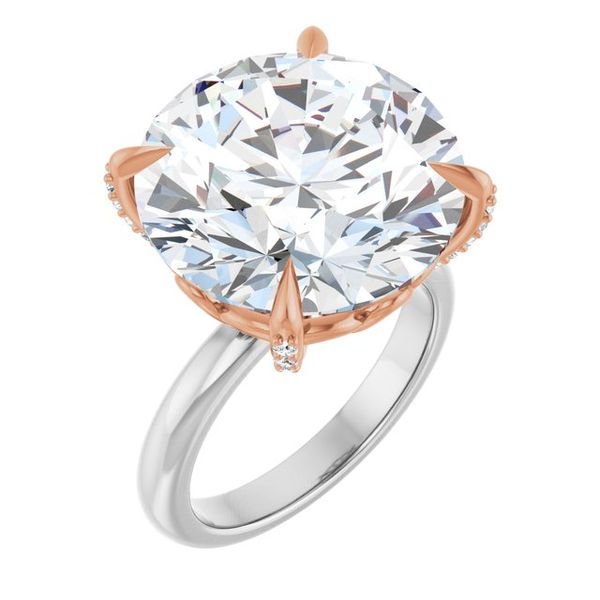 Claw-Prong Accented Engagement Ring