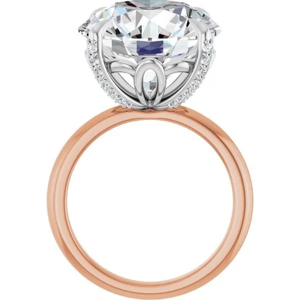 Claw-Prong Accented Engagement Ring Image 2 Ocean View Jewelers Millville, DE