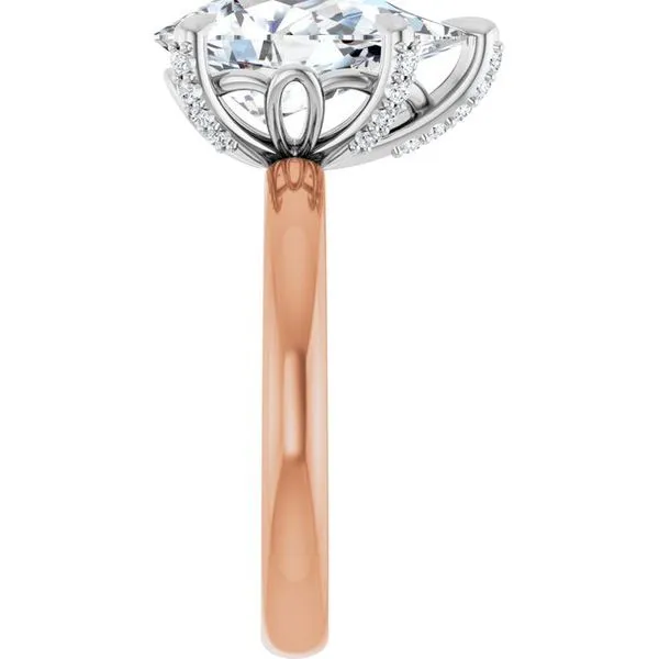 Claw-Prong Accented Engagement Ring Image 4 Vulcan's Forge LLC KANSAS CITY, MO