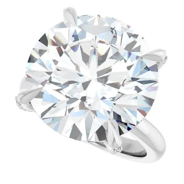 Claw-Prong Accented Engagement Ring Image 5 Futer Bros Jewelers York, PA