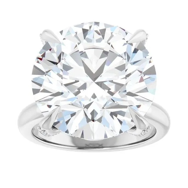 Claw-Prong Accented Engagement Ring Image 3 Arezzo Jewelers Elmwood Park, IL
