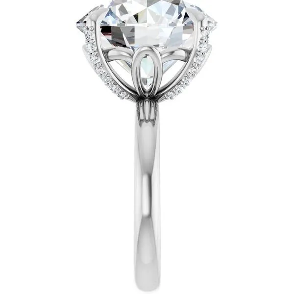 Claw-Prong Accented Engagement Ring Image 4 Don's Jewelry & Design Washington, IA