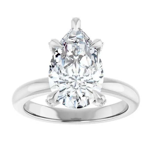 Claw-Prong Accented Engagement Ring Image 3 Don's Jewelry & Design Washington, IA