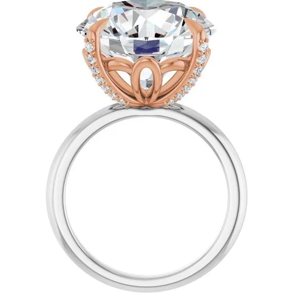 Claw-Prong Accented Engagement Ring Image 2 Vulcan's Forge LLC KANSAS CITY, MO