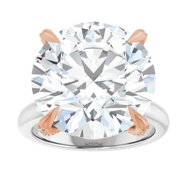 Claw-Prong Accented Engagement Ring Image 3 JF Jones Jewelers Rochester, NY