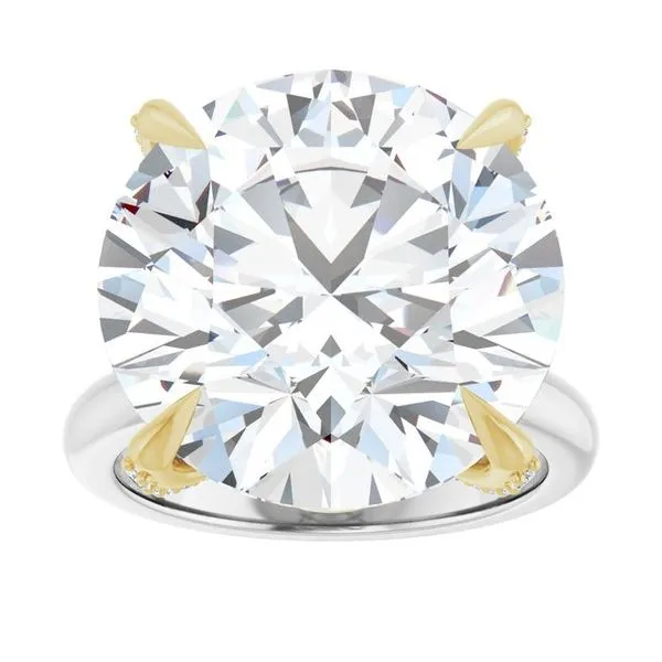 Claw-Prong Accented Engagement Ring Image 3 Natale Jewelers Sewell, NJ