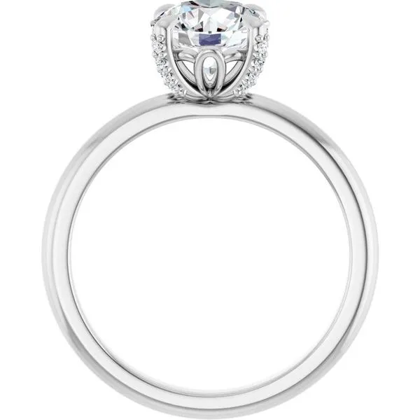 Claw-Prong Accented Engagement Ring Image 2 Raleigh Diamond Fine Jewelry Raleigh, NC