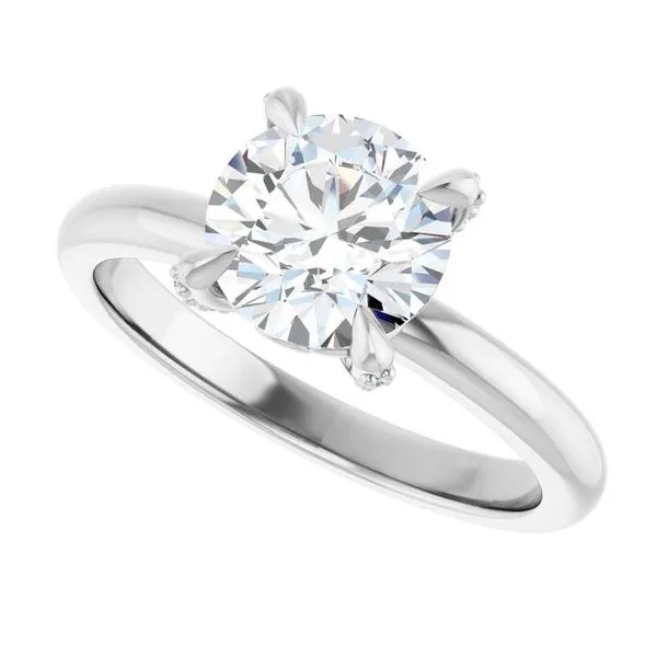 Claw-Prong Accented Engagement Ring Image 5 J. Thomas Jewelers Rochester Hills, MI
