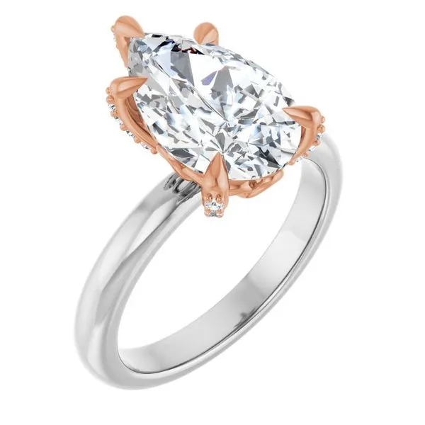 Claw-Prong Accented Engagement Ring The Jewelry Source El Segundo, CA