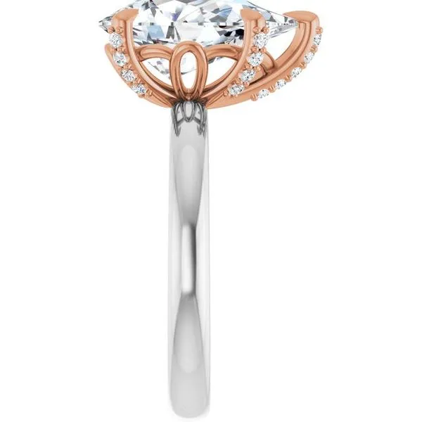 Claw-Prong Accented Engagement Ring Image 4 The Jewelry Source El Segundo, CA