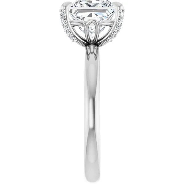 Claw-Prong Accented Engagement Ring Image 4 Michael Szwed Jewelers Longmeadow, MA