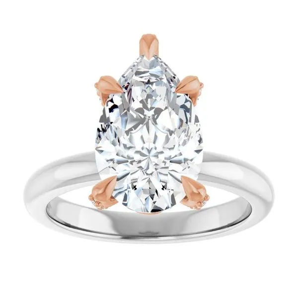 Claw-Prong Accented Engagement Ring Image 3 Raleigh Diamond Fine Jewelry Raleigh, NC