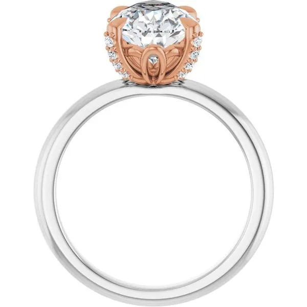 Claw-Prong Accented Engagement Ring Image 2 JF Jones Jewelers Rochester, NY