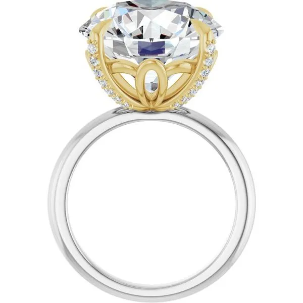 Claw-Prong Accented Engagement Ring Image 2 Northwood Jewelers Northwood, OH