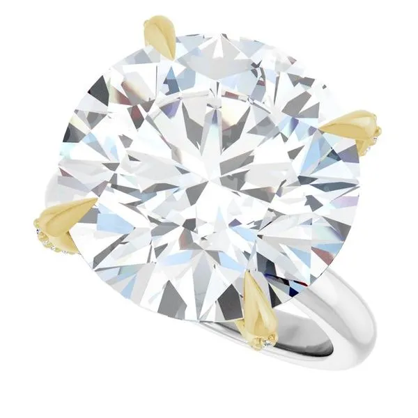 Claw-Prong Accented Engagement Ring Image 5 Raleigh Diamond Fine Jewelry Raleigh, NC