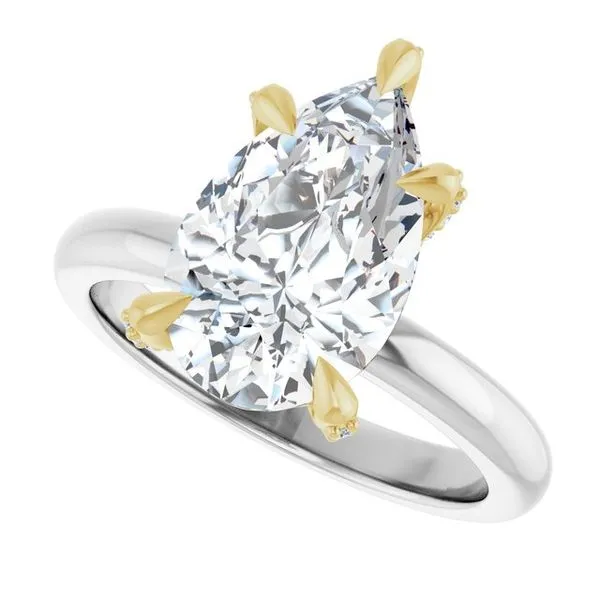 Claw-Prong Accented Engagement Ring Image 5 JF Jones Jewelers Rochester, NY