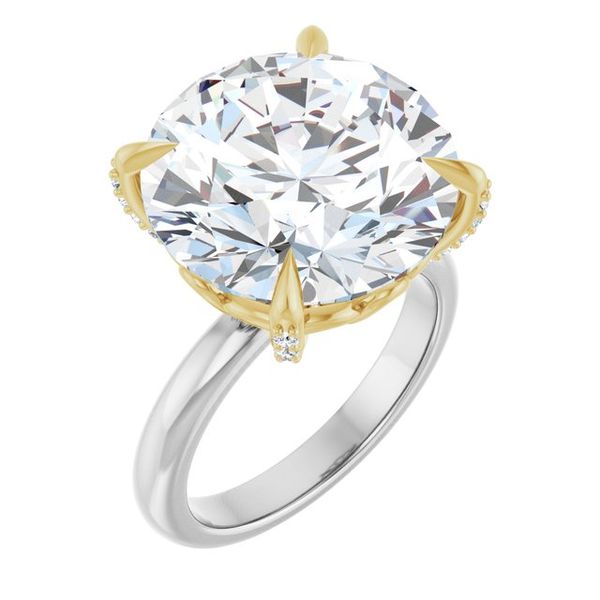 Claw-Prong Accented Engagement Ring