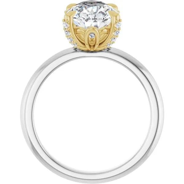 Claw-Prong Accented Engagement Ring Image 2 Don's Jewelry & Design Washington, IA