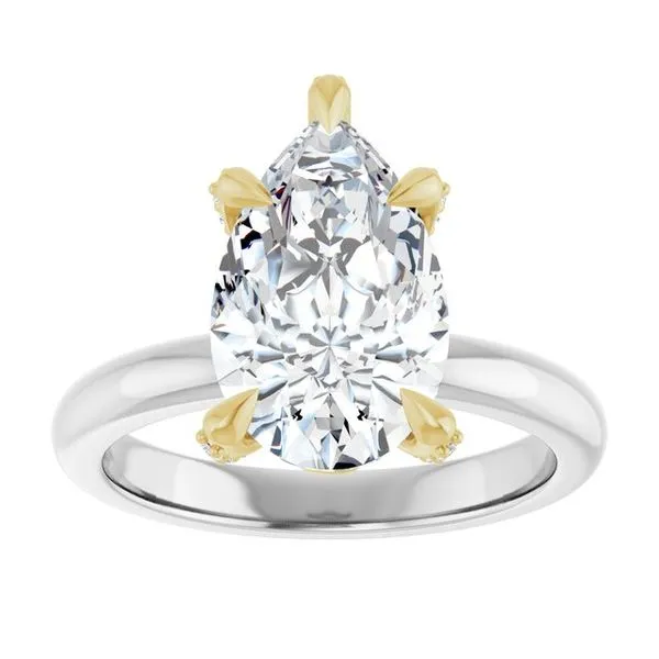 Claw-Prong Accented Engagement Ring Image 3 Northwood Jewelers Northwood, OH
