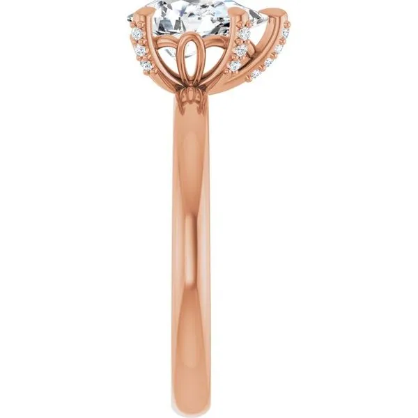 Claw-Prong Accented Engagement Ring Image 4 Banks Jewelers Burnsville, NC