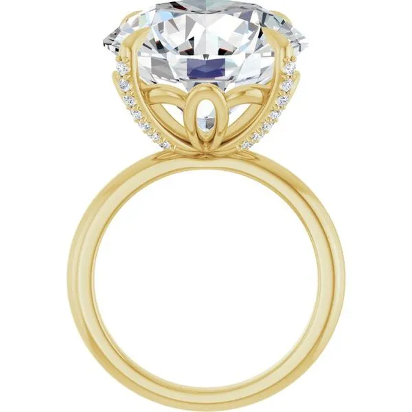 Claw-Prong Accented Engagement Ring Image 2 Michael Szwed Jewelers Longmeadow, MA