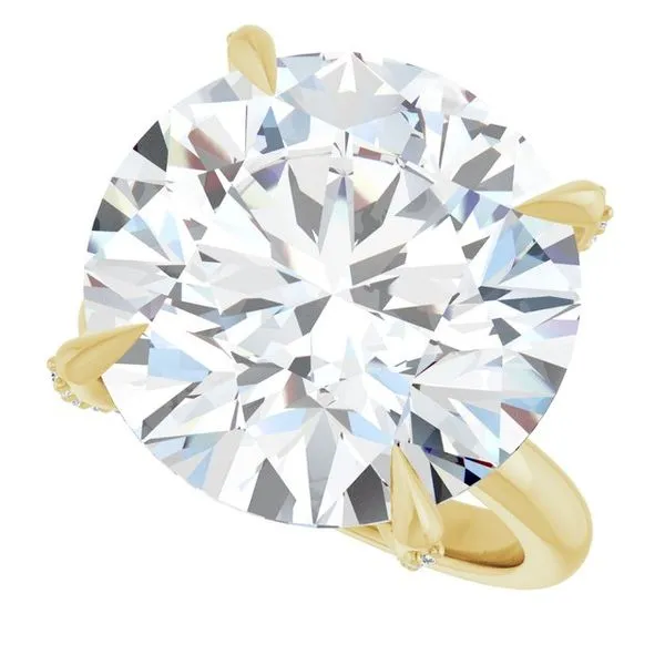 Claw-Prong Accented Engagement Ring Image 5 J. Thomas Jewelers Rochester Hills, MI