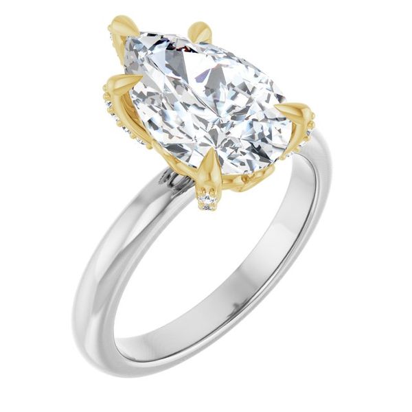 Claw-Prong Accented Engagement Ring