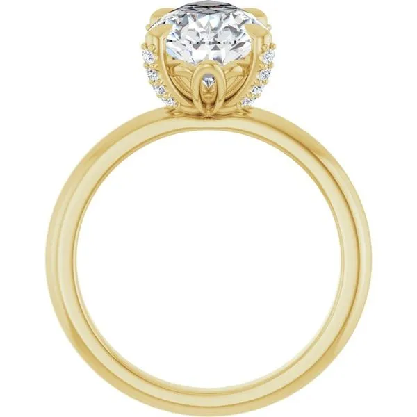 Claw-Prong Accented Engagement Ring Image 2 Futer Bros Jewelers York, PA