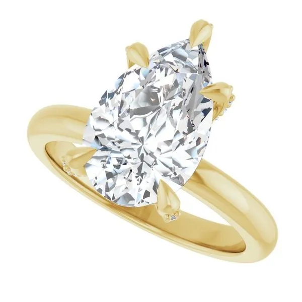 Claw-Prong Accented Engagement Ring Image 5 The Jewelry Source El Segundo, CA