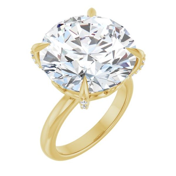 Claw-Prong Accented Engagement Ring