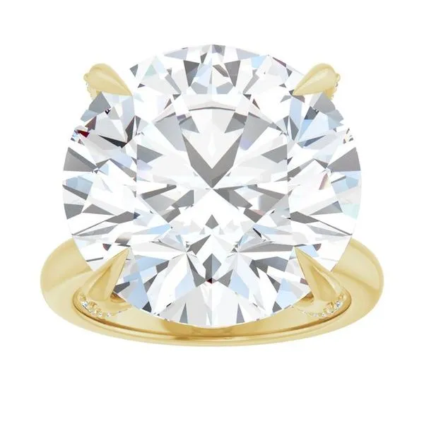 Claw-Prong Accented Engagement Ring Image 3 Futer Bros Jewelers York, PA