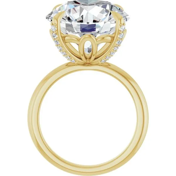 Claw-Prong Accented Engagement Ring Image 2 Arezzo Jewelers Elmwood Park, IL