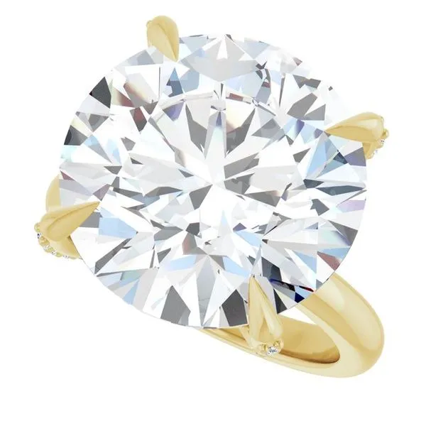 Claw-Prong Accented Engagement Ring Image 5 Mark Jewellers La Crosse, WI