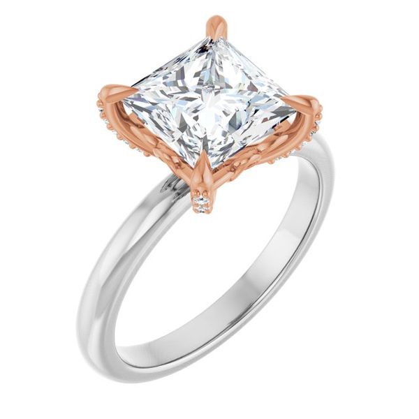 Claw-Prong Accented Engagement Ring