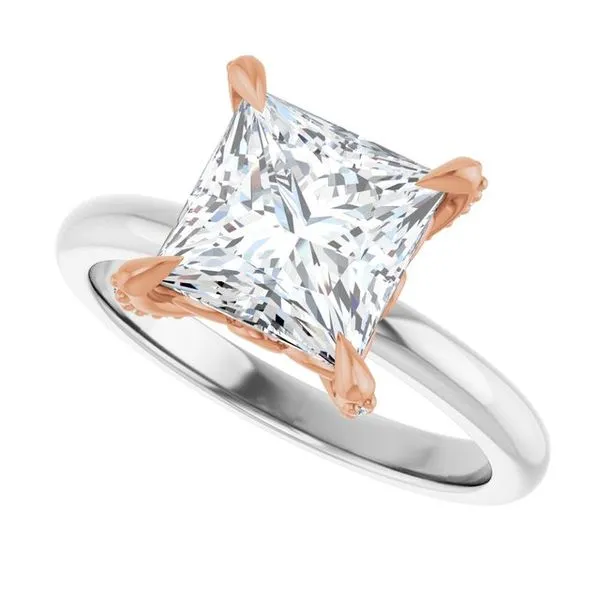 Claw-Prong Accented Engagement Ring Image 5 Austin's Fine Diamonds & Jewelry Lyndhurst, NJ