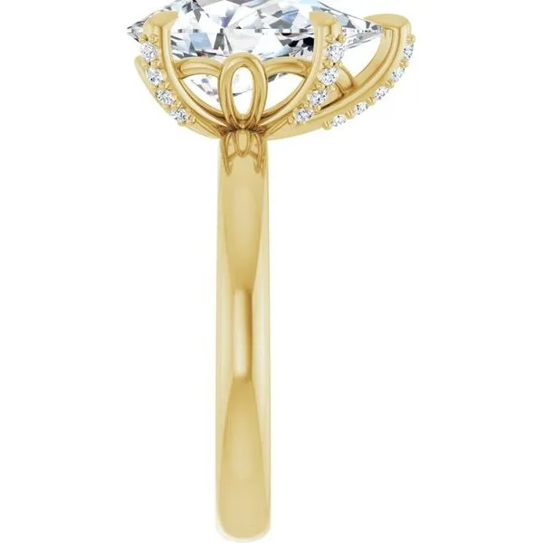 Claw-Prong Accented Engagement Ring Image 4 Northwood Jewelers Northwood, OH