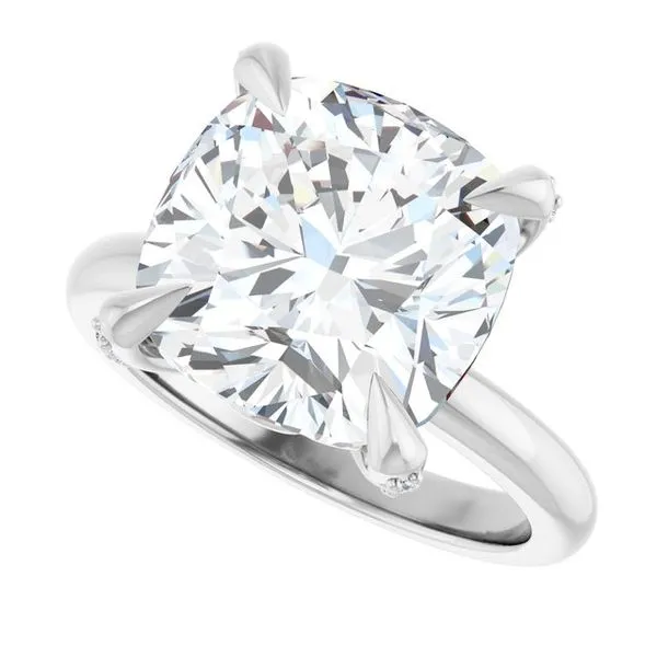 Claw-Prong Accented Engagement Ring Image 5 JF Jones Jewelers Rochester, NY