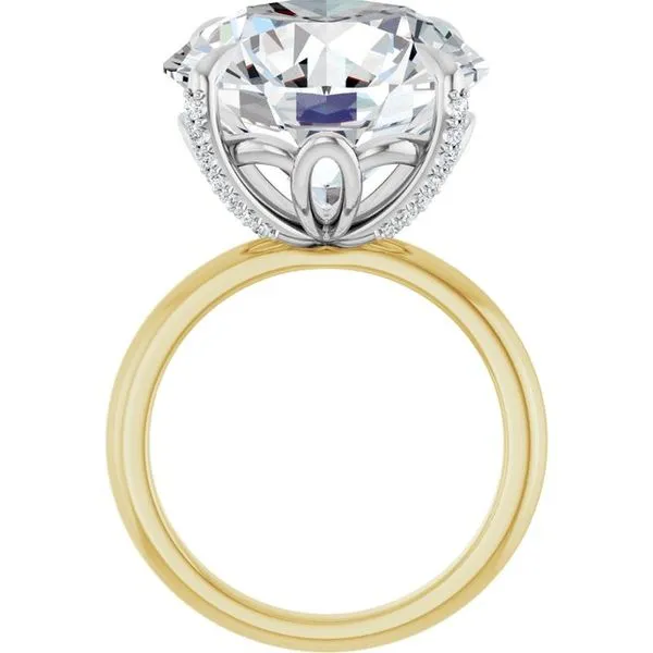 Claw-Prong Accented Engagement Ring Image 2 JF Jones Jewelers Rochester, NY