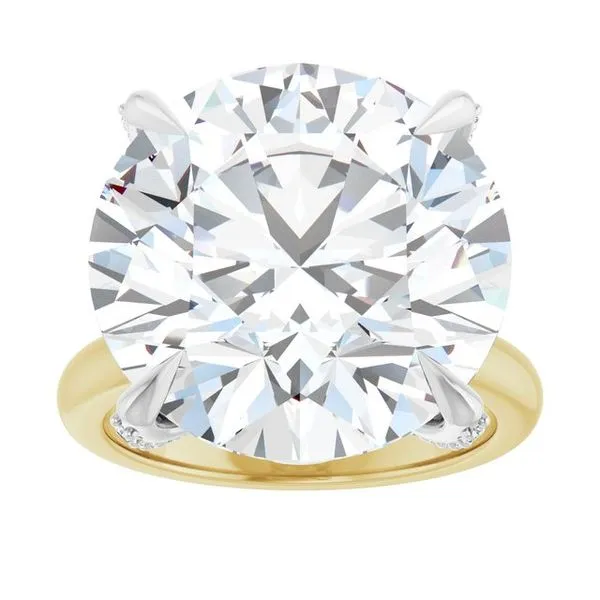 Claw-Prong Accented Engagement Ring Image 3 J. West Jewelers Round Rock, TX