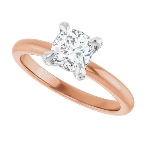 Claw-Prong Accented Engagement Ring Image 5 Ocean View Jewelers Millville, DE