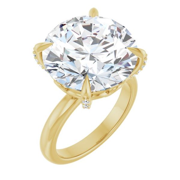 Claw-Prong Accented Engagement Ring