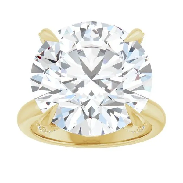 Claw-Prong Accented Engagement Ring Image 3 Banks Jewelers Burnsville, NC