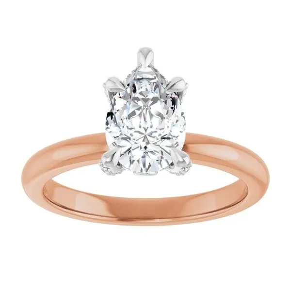 Claw-Prong Accented Engagement Ring Image 3 Raleigh Diamond Fine Jewelry Raleigh, NC