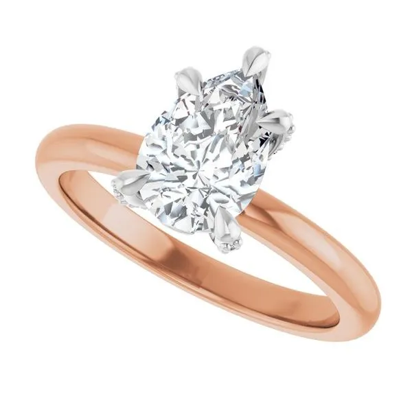 Claw-Prong Accented Engagement Ring Image 5 Vulcan's Forge LLC KANSAS CITY, MO