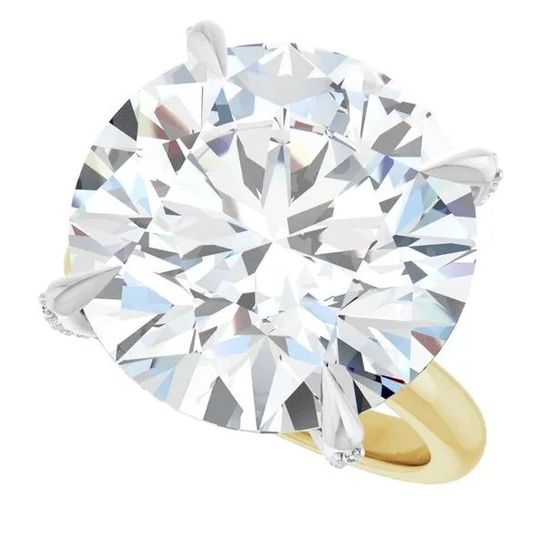 Claw-Prong Accented Engagement Ring Image 5 Vulcan's Forge LLC KANSAS CITY, MO