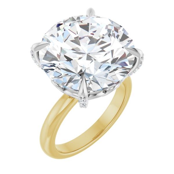 Claw-Prong Accented Engagement Ring