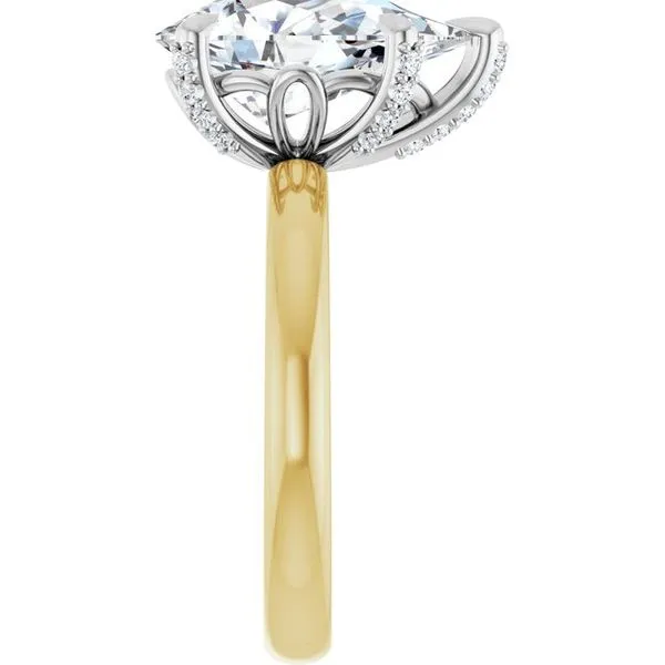 Claw-Prong Accented Engagement Ring Image 4 Northwood Jewelers Northwood, OH