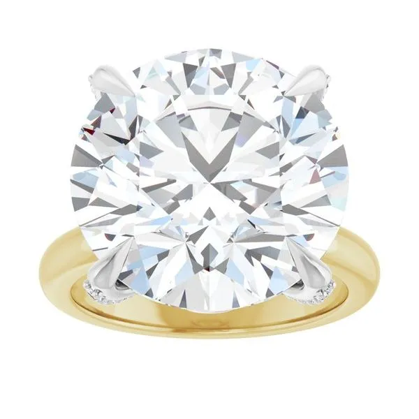 Claw-Prong Accented Engagement Ring Image 3 Northwood Jewelers Northwood, OH
