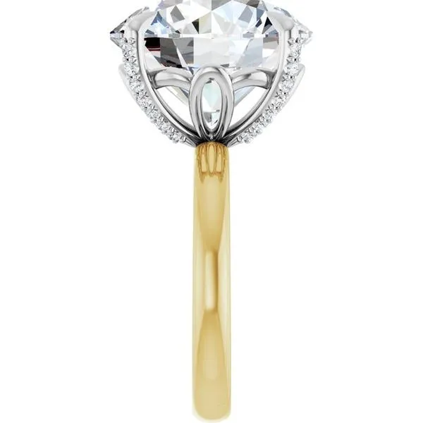 Claw-Prong Accented Engagement Ring Image 4 Austin's Fine Diamonds & Jewelry Lyndhurst, NJ