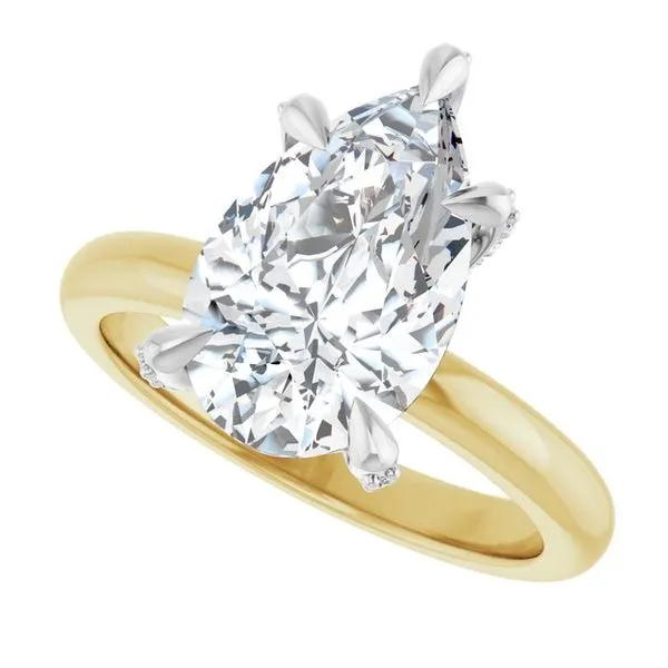 Claw-Prong Accented Engagement Ring Image 5 Raleigh Diamond Fine Jewelry Raleigh, NC